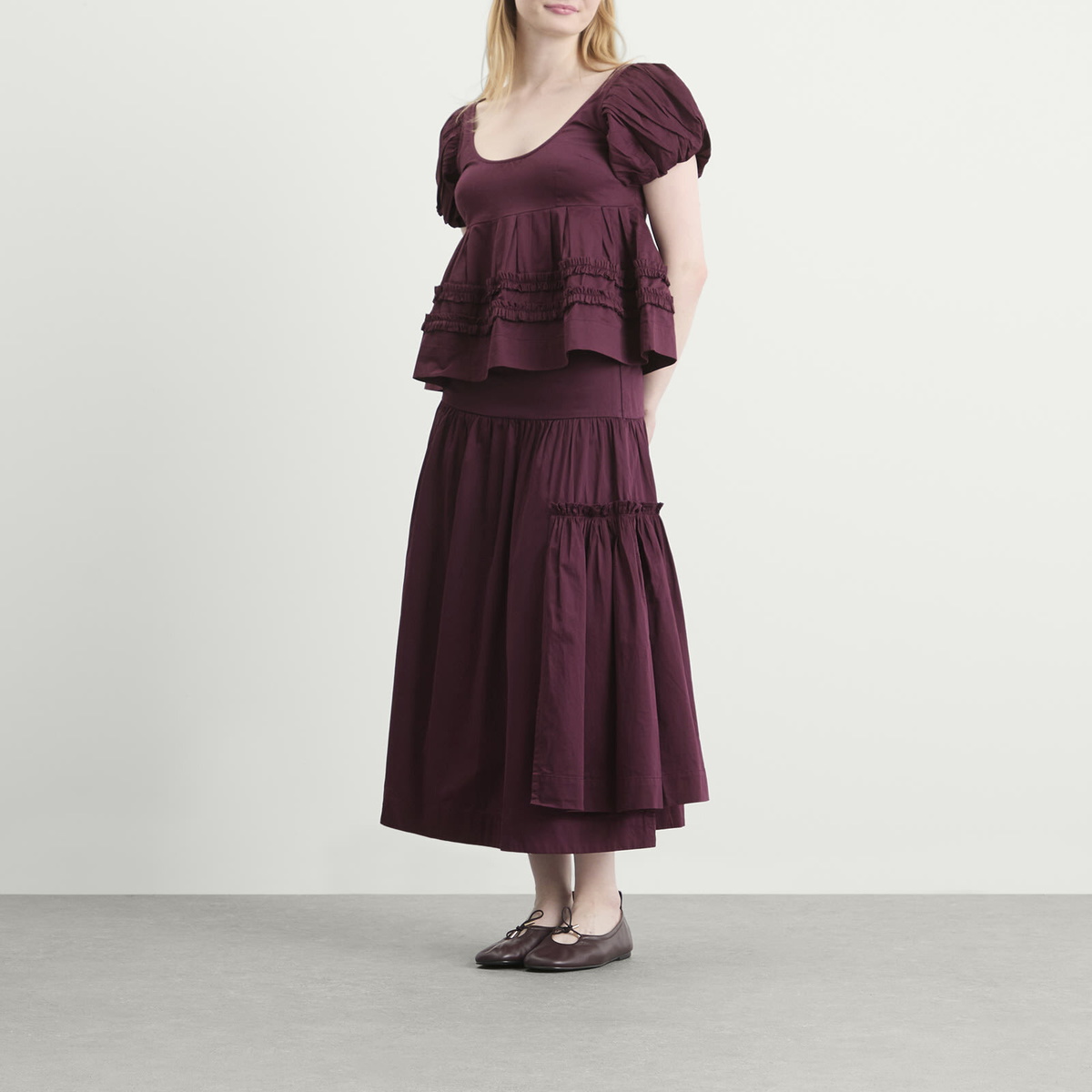 Damson Madder Women's Berta Midi Skirt in Fig