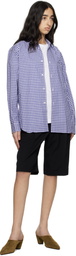 Comme des Garçons Shirt Blue & White Gingham Shirt