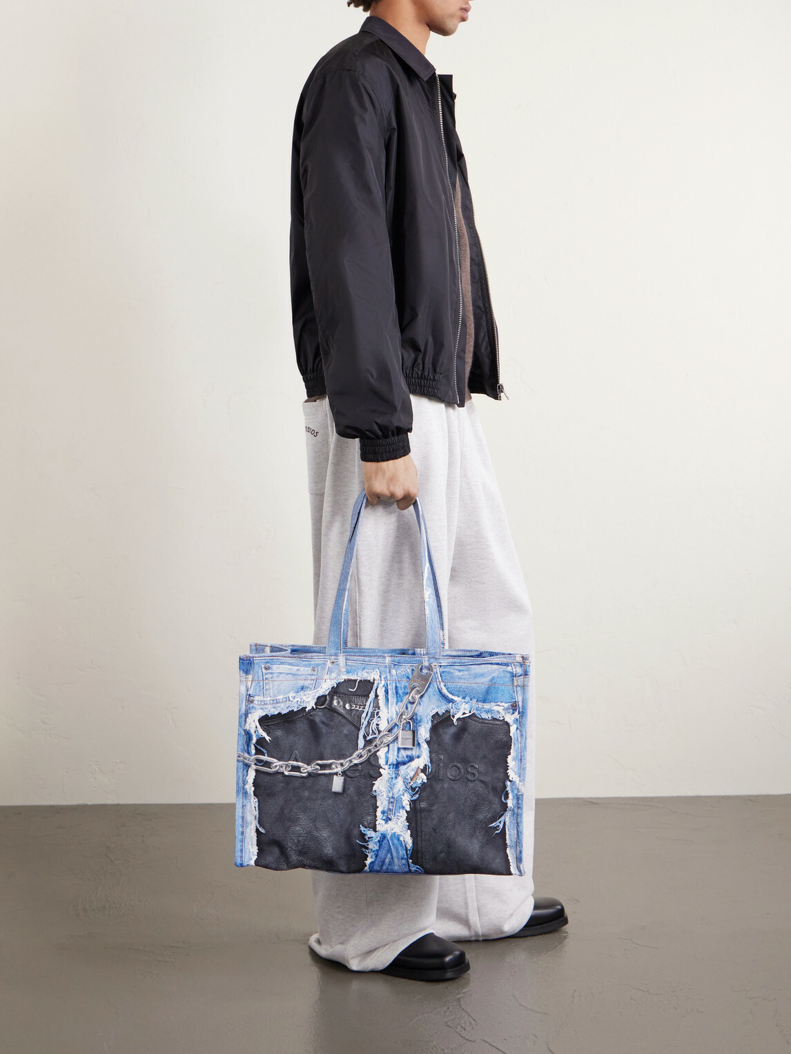 Acne Studios - Trompe L'oeil Organic Cotton Tote Bag