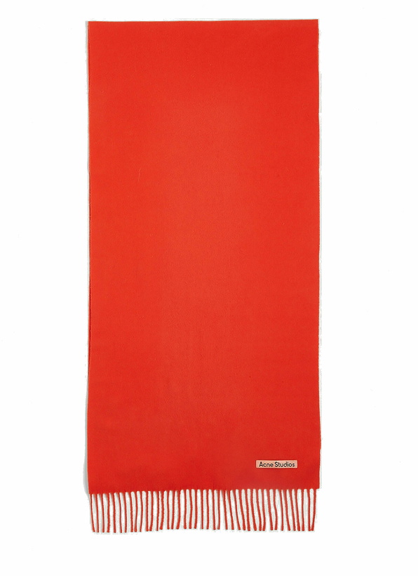 Photo: Acne Studios - Logo Patch Scarf in Red