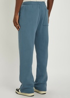 Nahmias Flower Trip Printed Straight-leg Sweatpants Blue