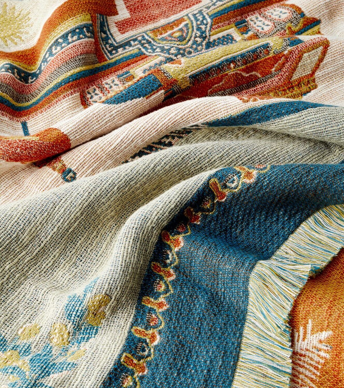 Etro Shanti embroidered cotton throw