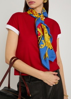 Versace Foulard Printed Silk Twill Scarf - Blue - One Size