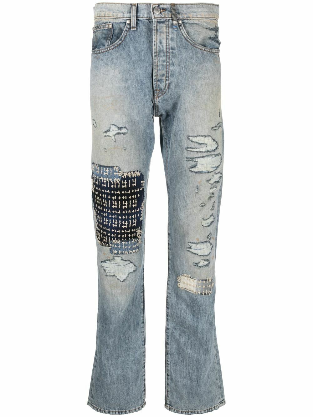 ALCHEMIST - Faded-effect Tears Denim Jeans Alchemist