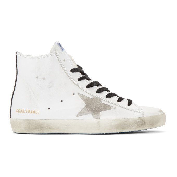 Photo: Golden Goose White and Black Francy Sneakers