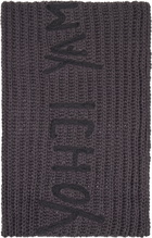 Y-3 Gray Oversized Chunky Knit Scarf