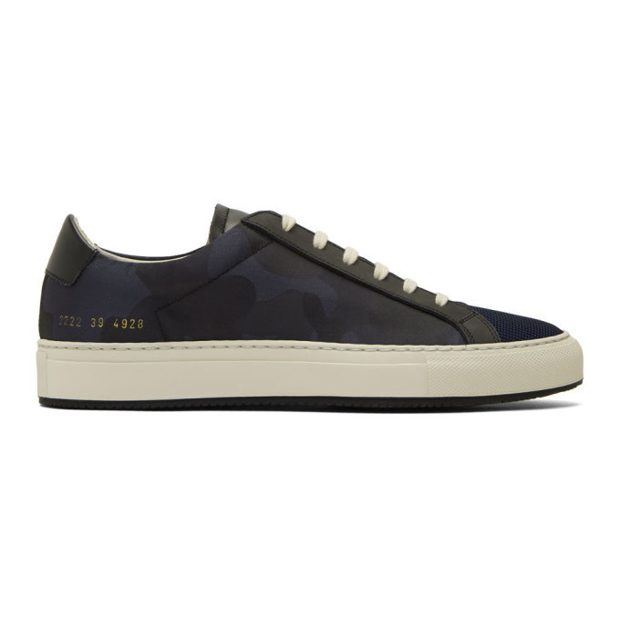 Photo: Common Projects Blue Camo Achilles Low Sneakers