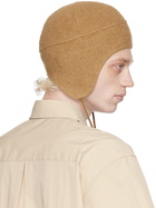 AURALEE Tan Hand-Sewn Beanie