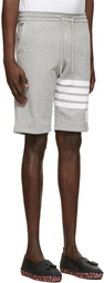 Thom Browne Grey Engineered 4-Bar Shorts