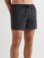 Paul Smith - Slim-Fit Short-Length Grosgrain-Trimmed Recycled Swim Shorts - Black