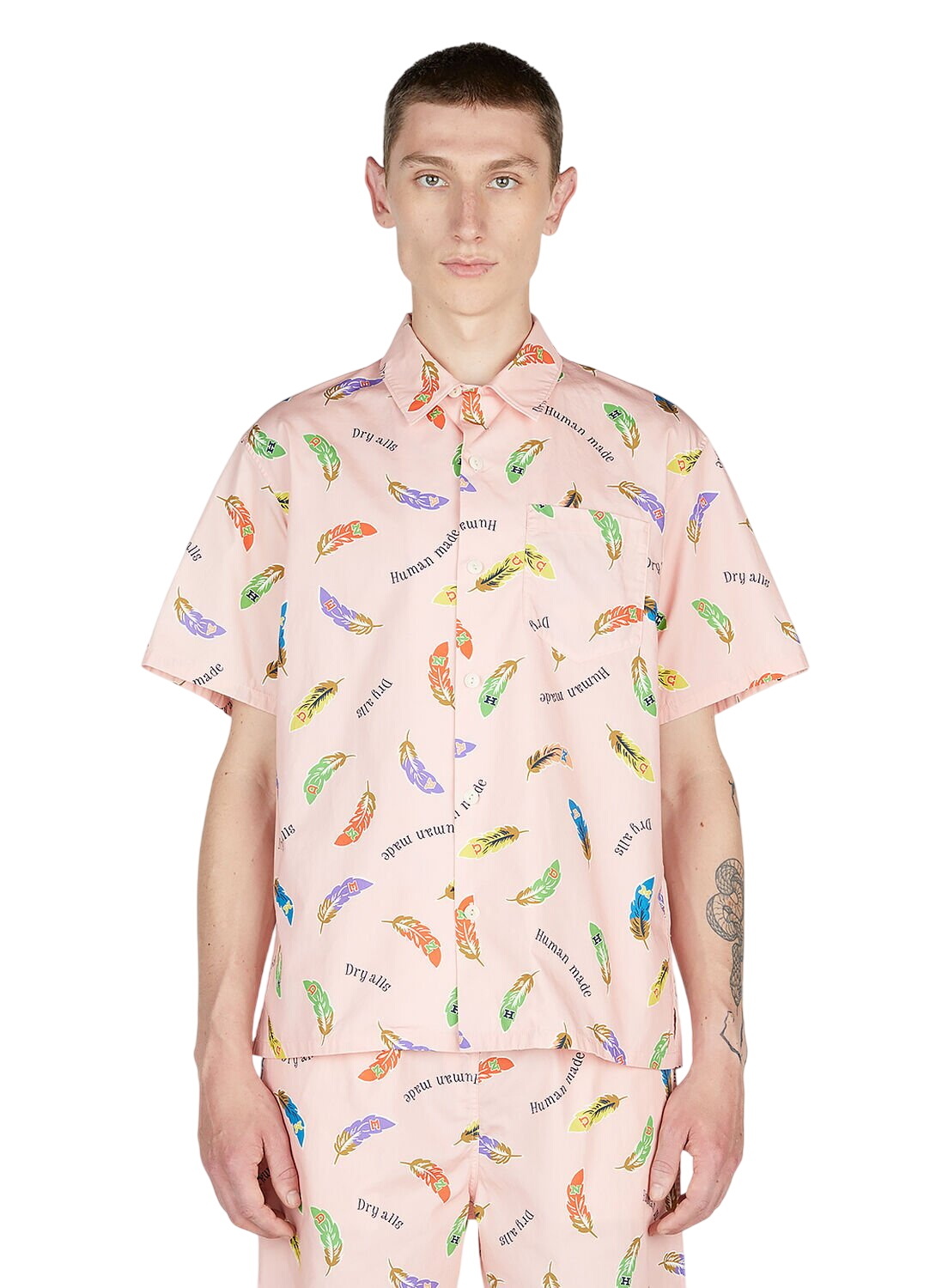 Human Made Multi Stripe Rugby Shirt in Yellow Human Made