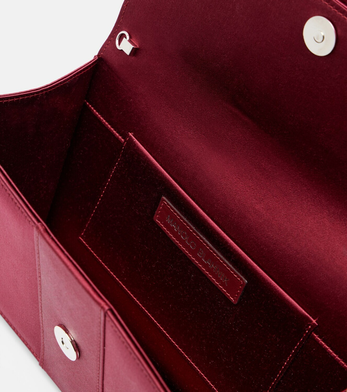 Manolo Blahnik Maycap embellished satin clutch