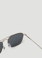 Light Banana Aviator Sunglasses in Silver