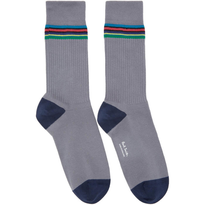 Photo: Paul Smith Grey Duo Rib Socks