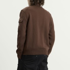 Moncler Men's Hybrid Wool Zip Through in Brown