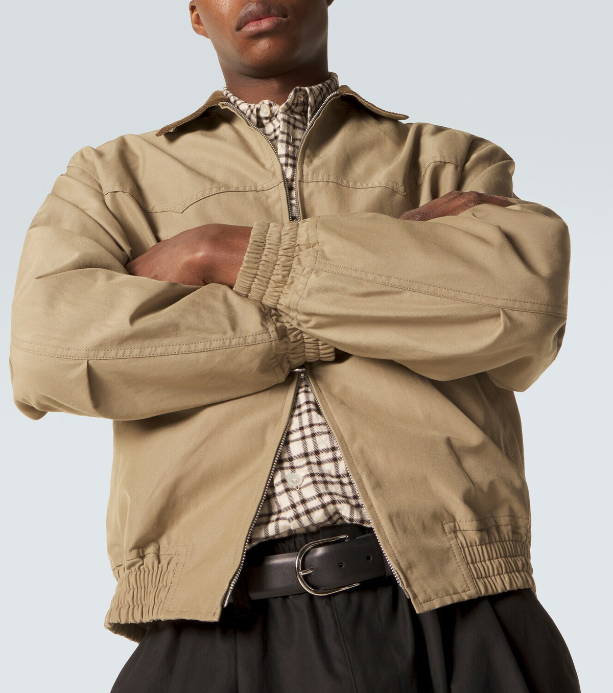 Comme des Garçons Homme Corduroy-trimmed blouson jacket