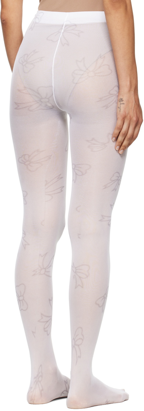 Ashley Williams White Bow Tights