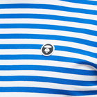 Men's AAPE Now Stripe Badge T-Shirt in Blue/White