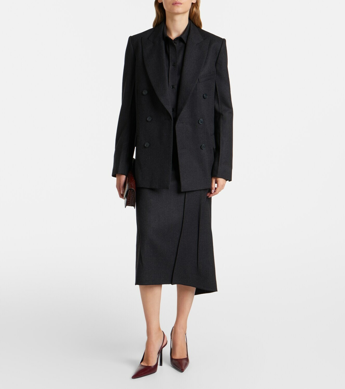 Victoria Beckham Ellys wool flannel shirt