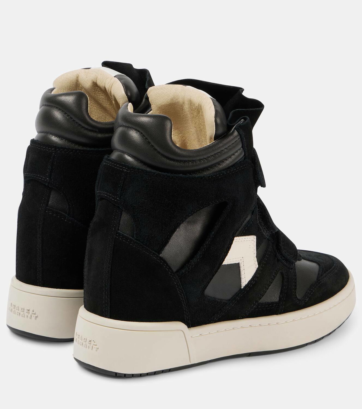 Isabel Marant IM3 suede-trimmed wedge high-top sneakers