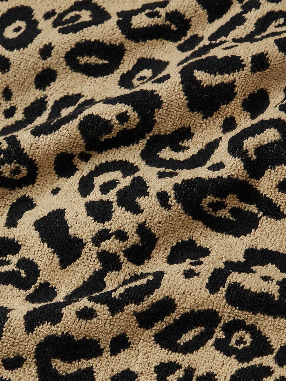 OAS - The Leo Leopard-Print Cotton-Terry Robe - Brown OAS