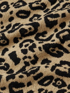 OAS - The Leo Leopard-Print Cotton-Terry Robe - Brown