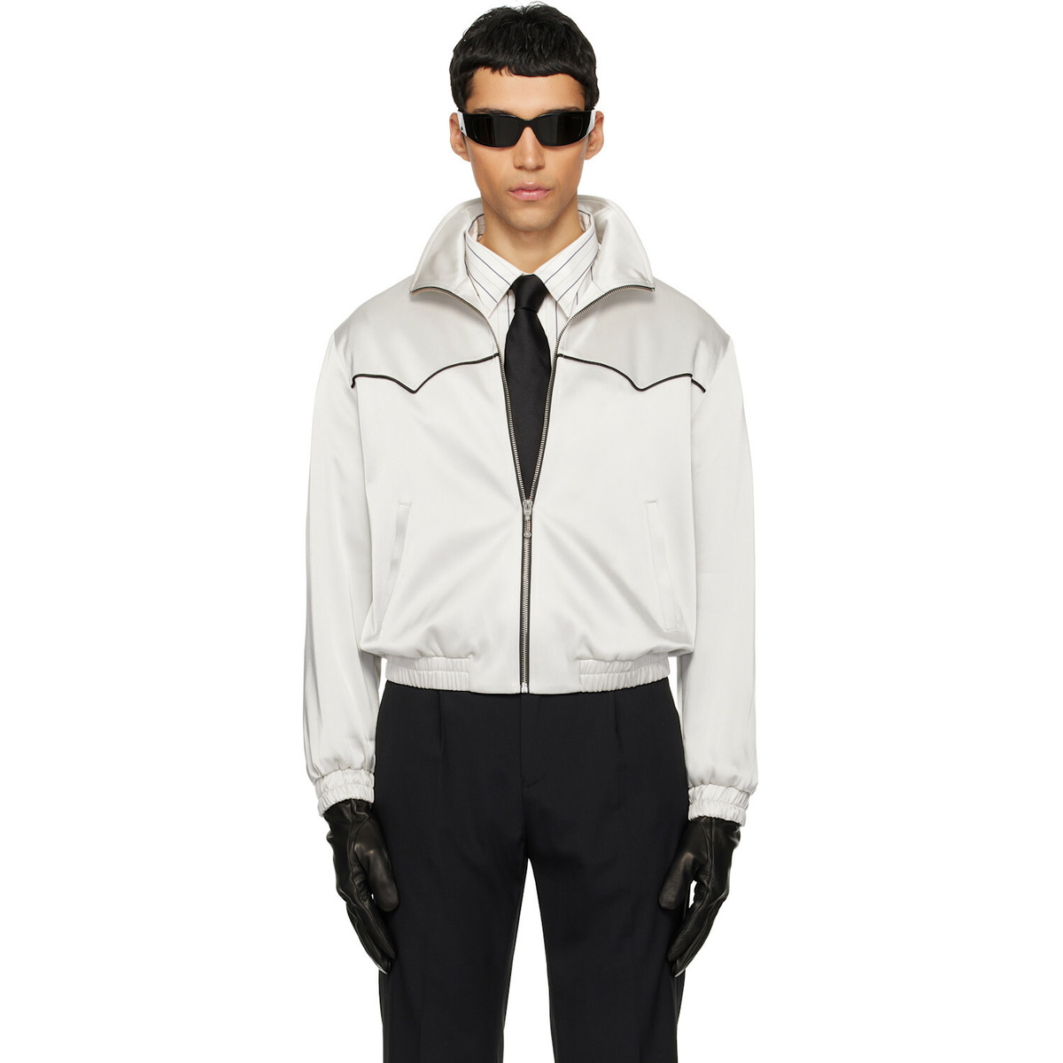 Ernest W. Baker Gray Western Track Jacket