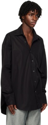 Marina Yee Black Maxi Fold Shirt