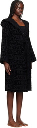 Versace Underwear Black Allover Bathrobe