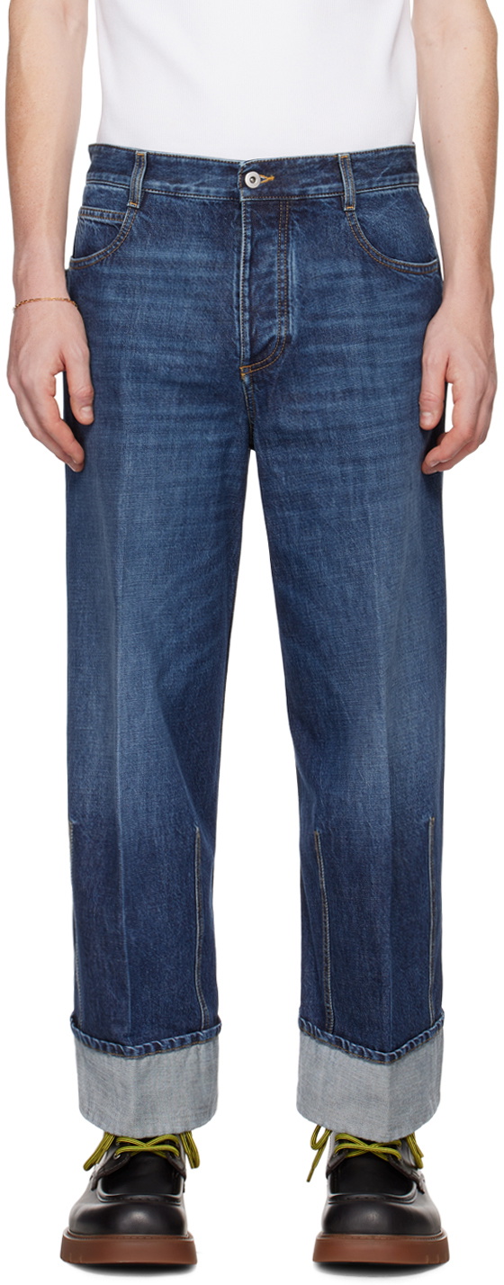 Bottega Veneta Indigo Curved Shape Jeans Bottega Veneta