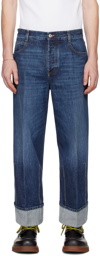 Bottega Veneta Indigo Curved Shape Jeans