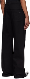 Courrèges Black Double Belt Jeans