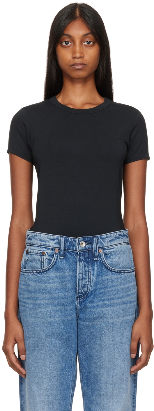 rag & bone Black Luca Baby T-Shirt Rag and Bone