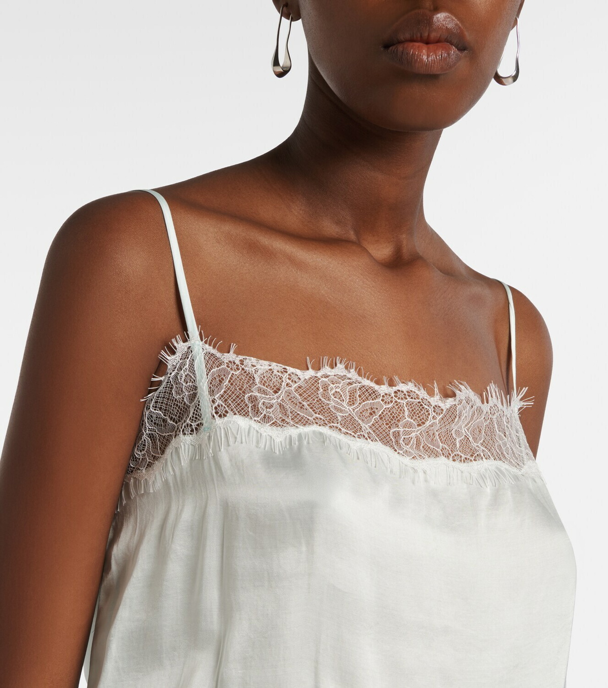 Poupette St Barth Silvia lace-trimmed romper