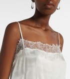 Poupette St Barth Silvia lace-trimmed romper