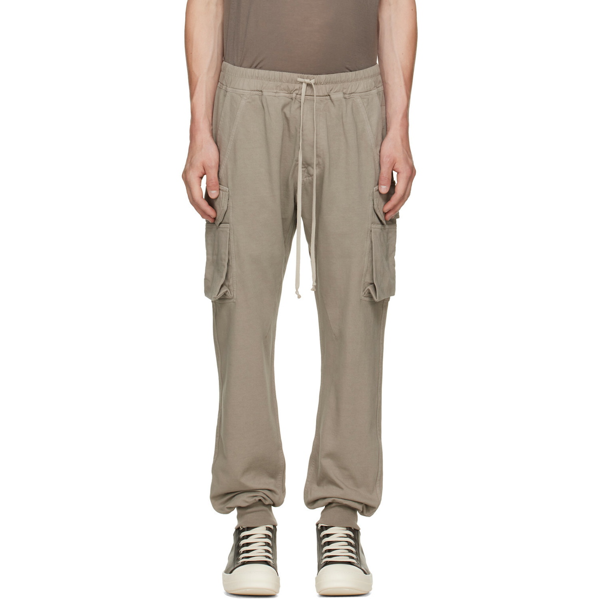 Rick Owens DRKSHDW Taupe Tower Mastodon Cut Sweatpants