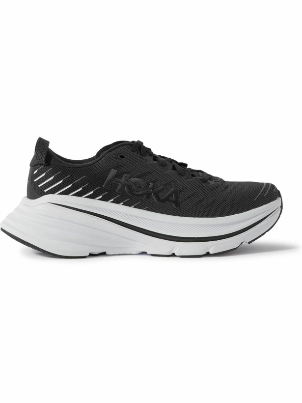 Photo: Hoka One One - Bondi X Mesh Running Sneakers - Black