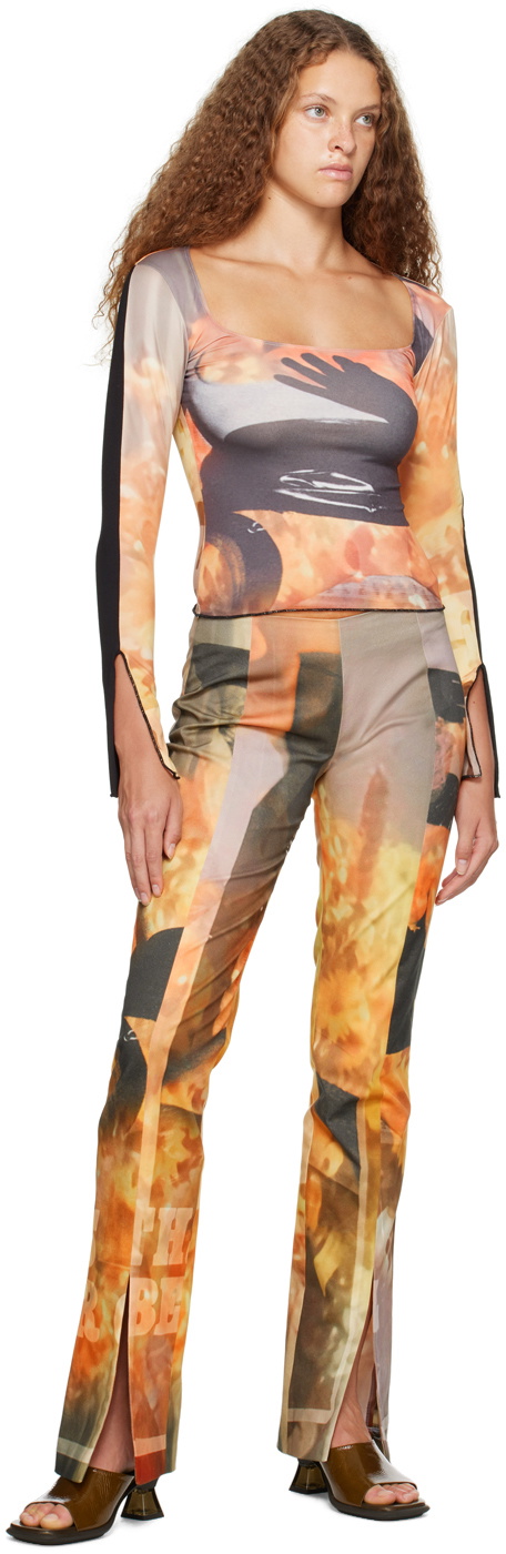 ELLISS Orange Sunflower Jeans