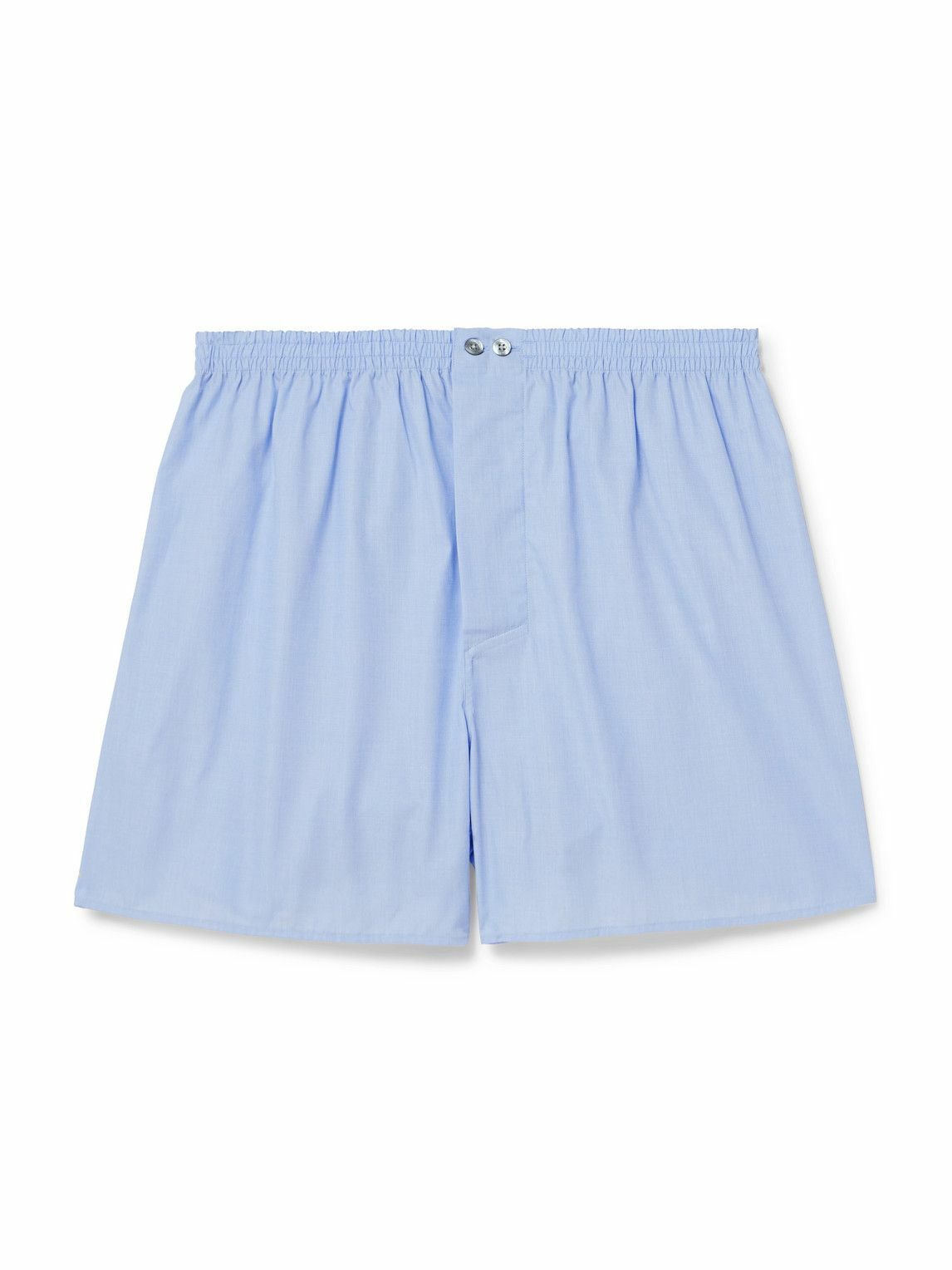 ZIMMERLI - End-On-End Cotton Boxer Shorts - Blue