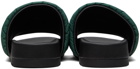 Gucci Black Padded Web Slide Sandals