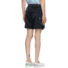 Amiri Black Satin Cargo Shorts