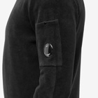 C.P. Company Men's Chenille Cotton Crew Neck Knit in Black