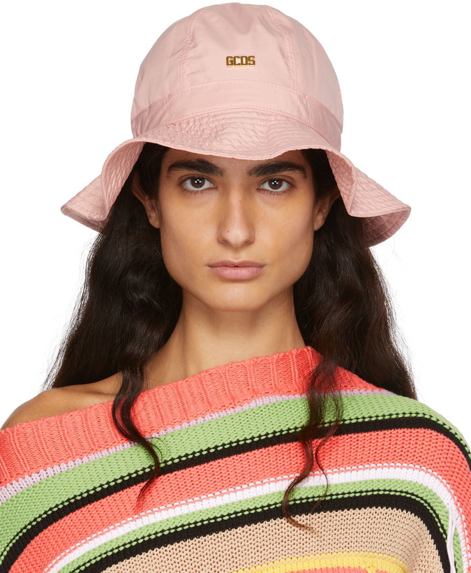 Photo: GCDS Pink Logo Beach Hat