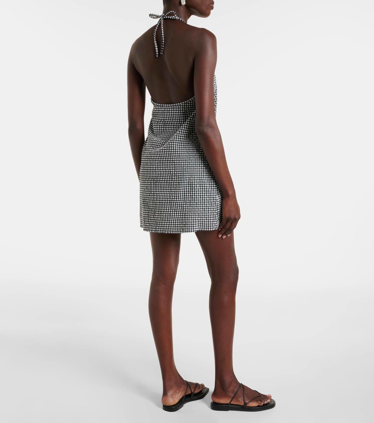 Hunza G Gingham seersucker minidress