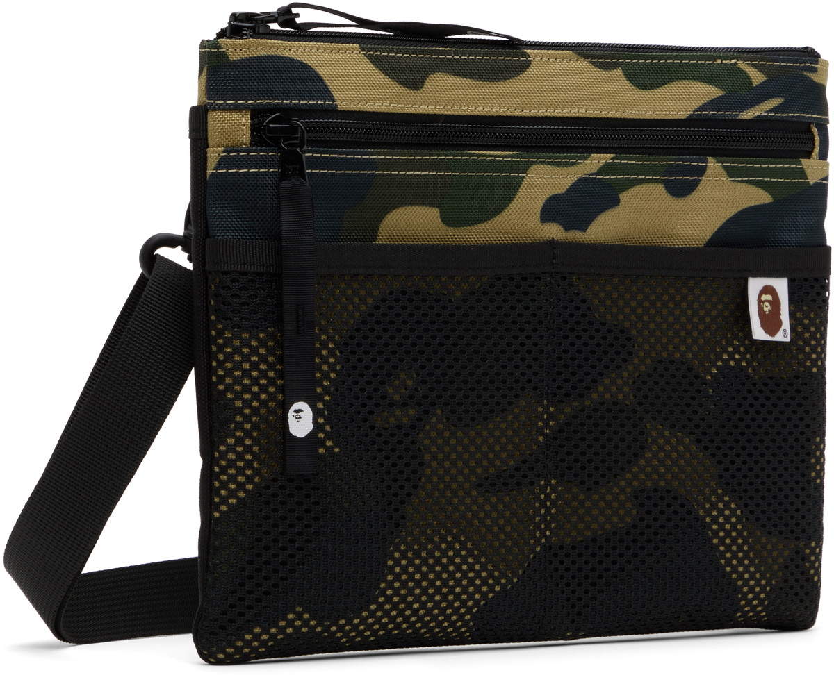 BAPE Khaki & Black 1st Camo Cordura Bag A Bathing Ape