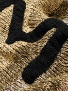 Story Mfg. - Deepity Frayed Striped Crochet-Knit Organic Cotton Scarf