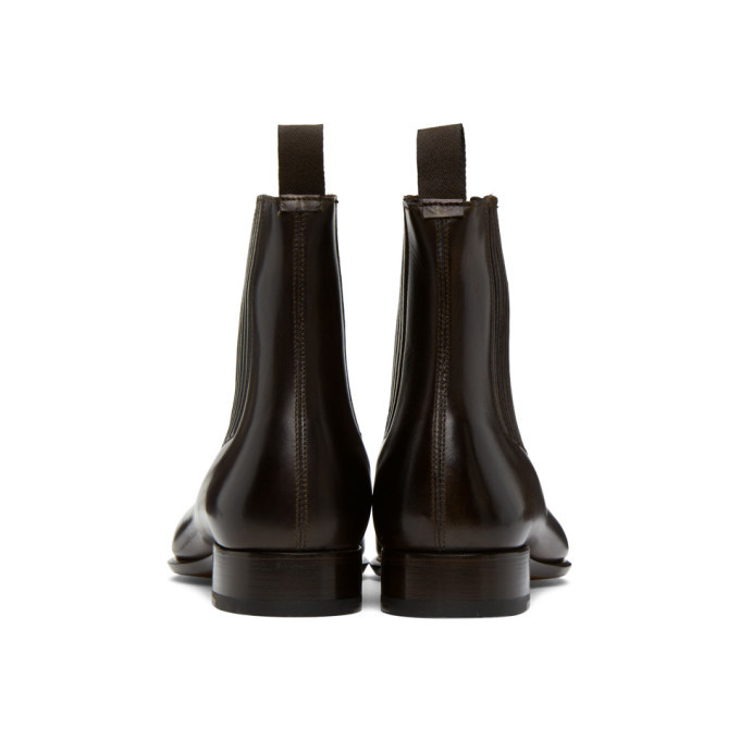 Brioni Brown Side Gusset Chelsea Boots Brioni