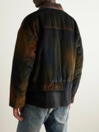 The Elder Statesman - Ombré Cotton-Corduroy Bomber Jacket - Brown