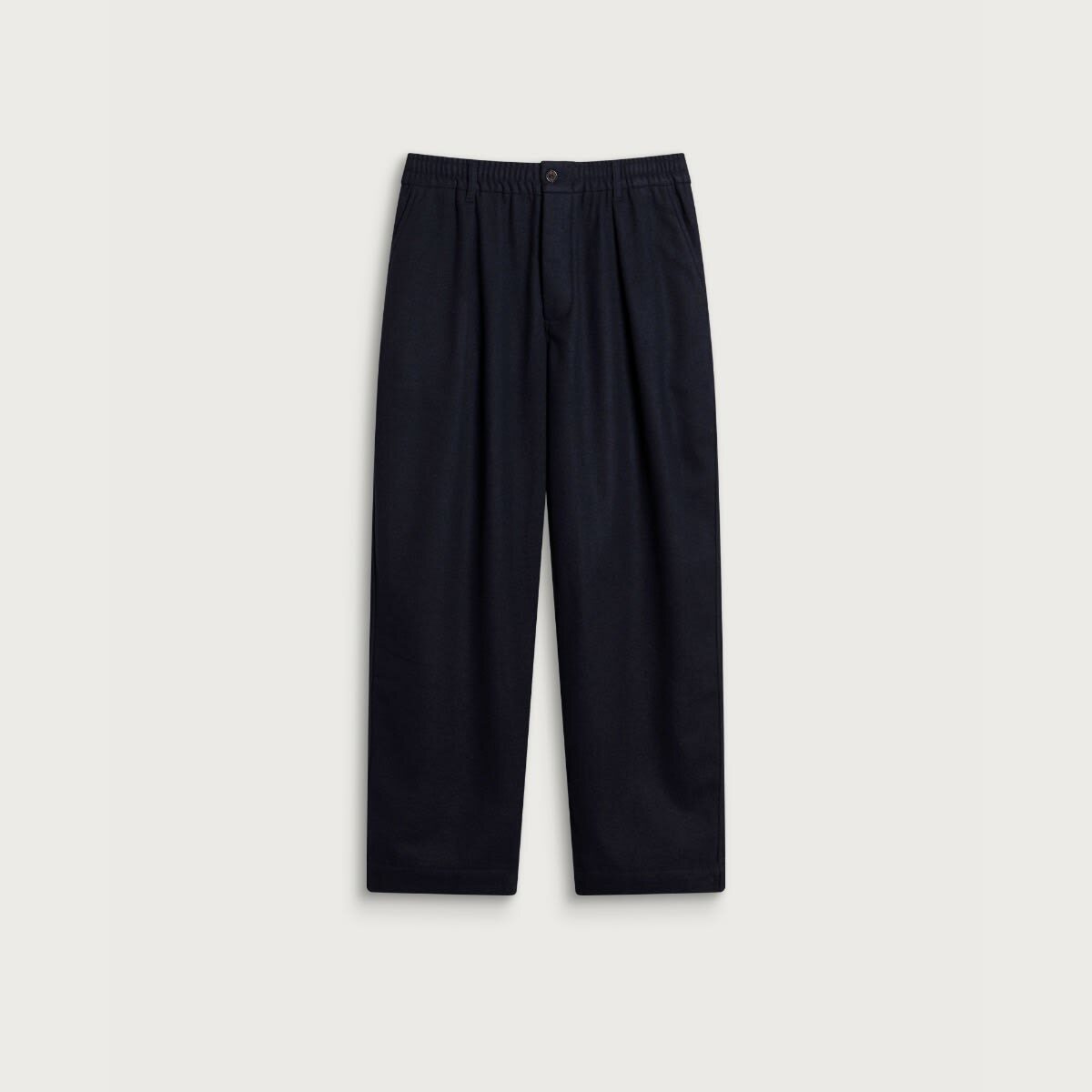 Universal Works Men's Dublin Wool Mix Oxford Pant in Dark Navy