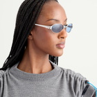 Le Specs Frostbite Sunglasses in Silver/Blue Tint 